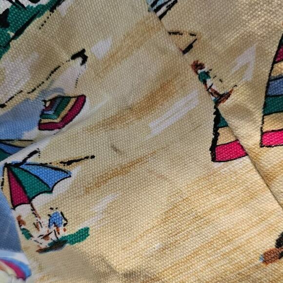 OUNSBY Beach Elements‎ Beach Artsy Backpack Unique Canvas Bag Ocean Blue Sand - Picture 15 of 16